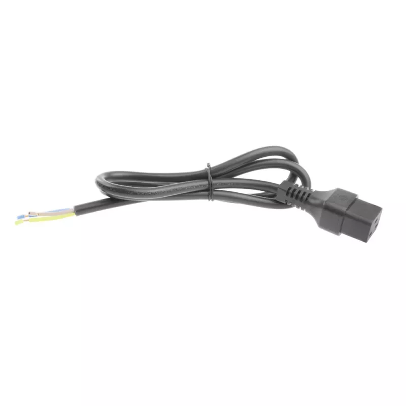 ACT barošanas vads C19 IEC Lock - atvērts gals melns 2 m, PC1174, 5 komplekts