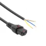 ACT Powercord C13 IEC Lock - atvērts gals 2 m, PC1025, 5 komplektā
