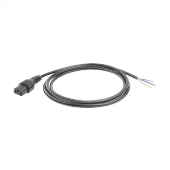 ACT Powercord C13 IEC Lock - atvērts gals 2 m, PC1025, 5 komplektā