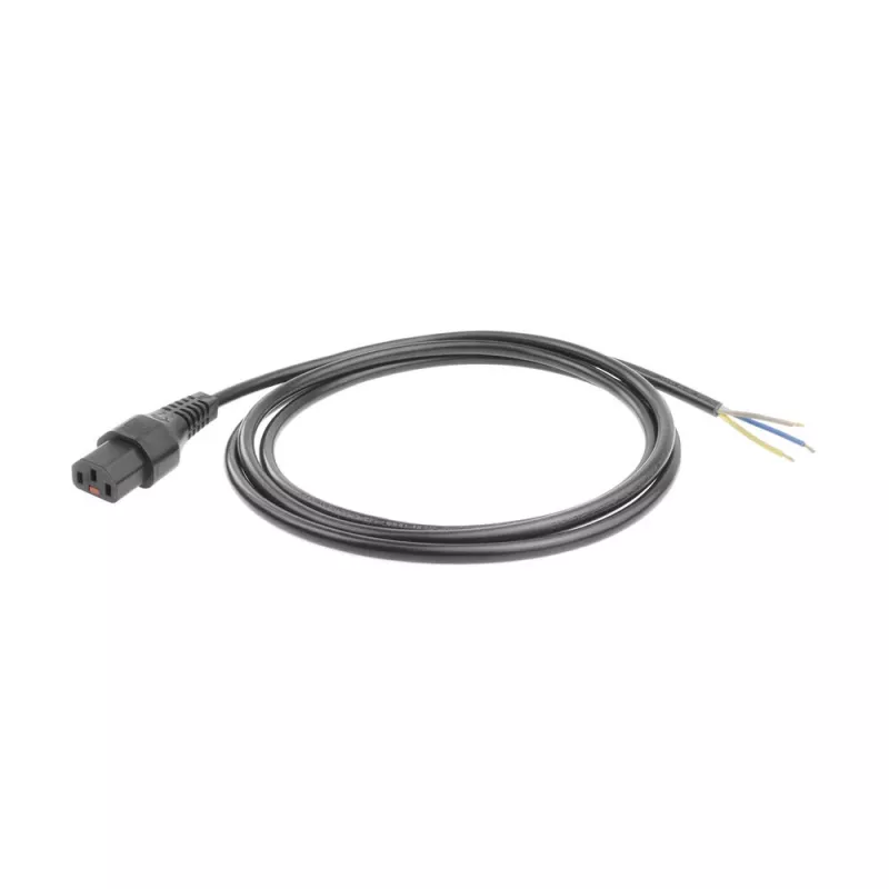ACT Powercord C13 IEC Lock - atvērts gals 2 m, PC1025, 5 komplektā