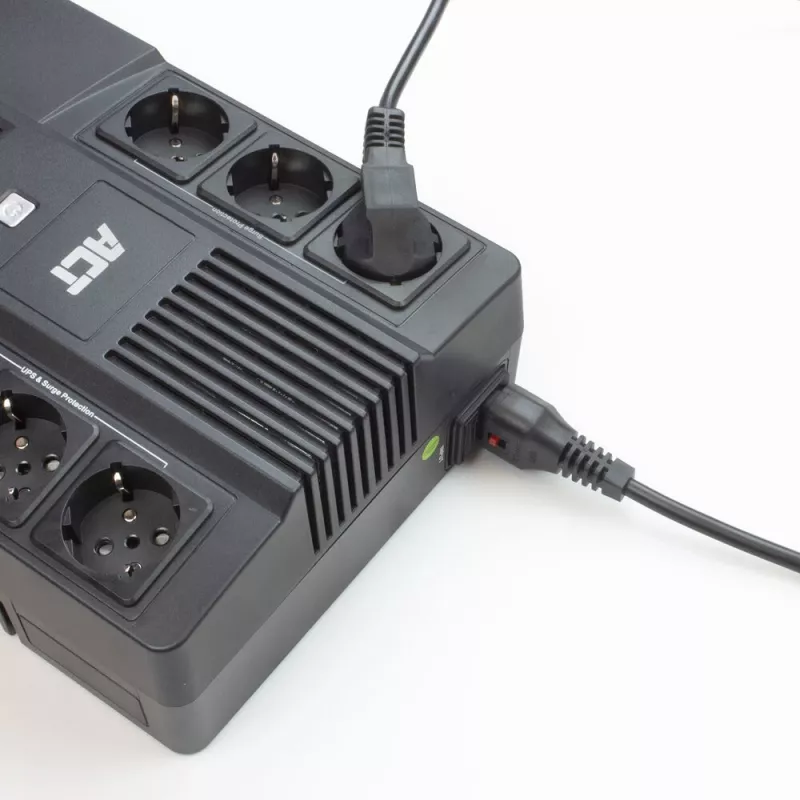 ACT Powercord C13 IEC Lock - atvērts gals 2 m, PC1025, 5 komplektā
