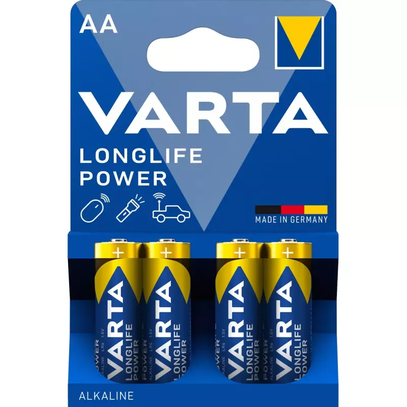 Varta 4906/4B AA sārma baterija, 4 gab. iepakojumā
