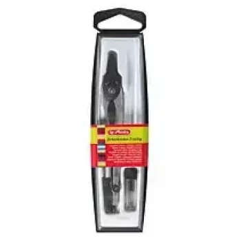 Herlitz 8710006 cirkuļa komplekts futrālī, 2 daļas, 110 mm, melns