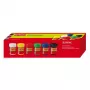 Ūdens bāzes krāsu komplekts Herlitz 8643025 Melna Zila Zaļa Sarkana Balta Dzeltena 25 ml Burka 6 gab.