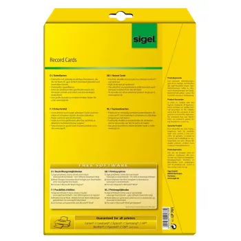 Nelīmējošās kartītes Sigel LP701 160 gab. Baltas Taisnstūris