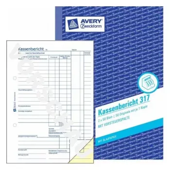 Administrācijas grāmata Avery 317 zili balta
