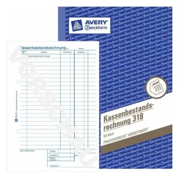 Administrācijas grāmata Avery 318 zili balta