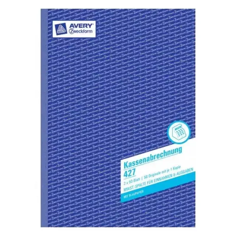 Administrācijas grāmata Avery 427 zila balta