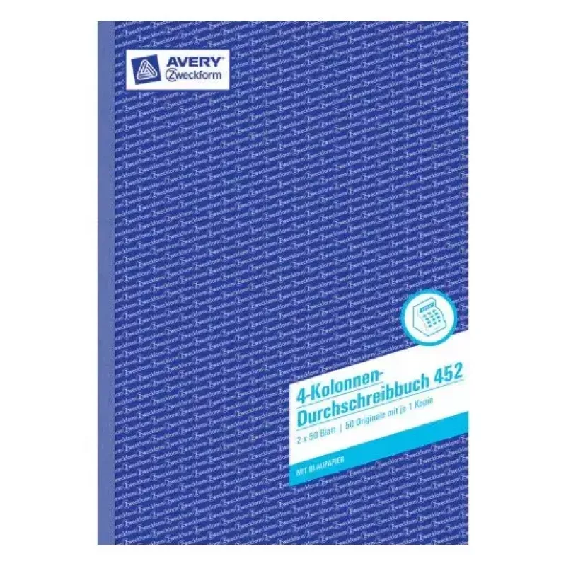 Administrācijas grāmata Avery 452 zili balta