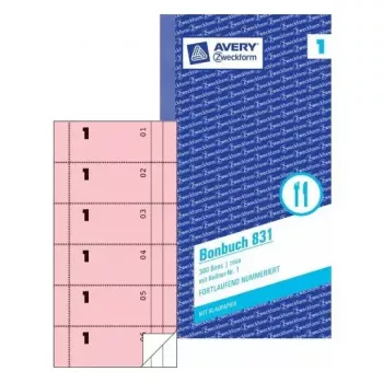 Biļetes Avery 831 300 gab. rozā