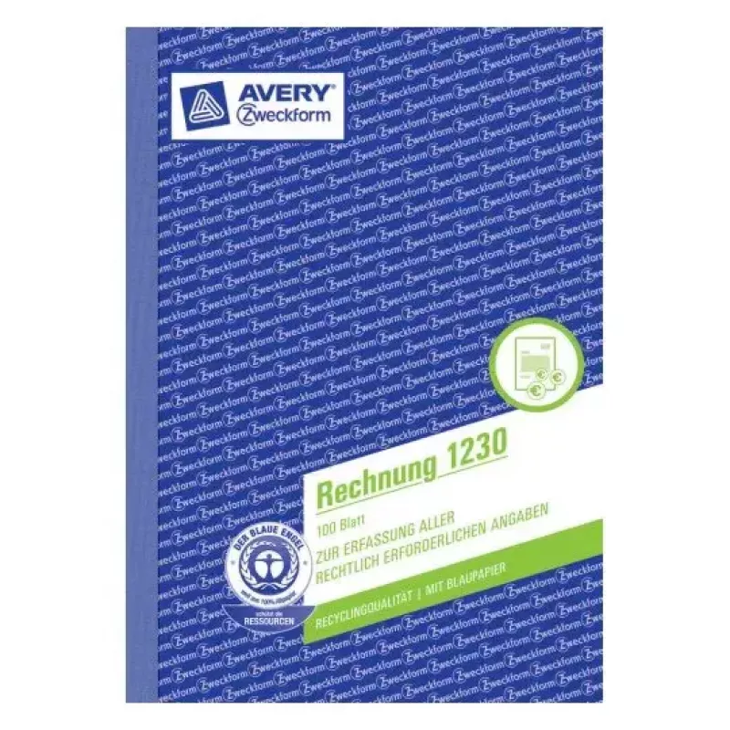 Administrācijas grāmata Avery 1230 Zili Balta