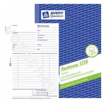 Administrācijas grāmata Avery 1230 Zili Balta