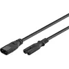 Wentronic savienotājkabelis IEC-60320-C8 uz IEC-60320-C7 2m melns (97201)