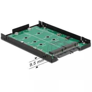 DeLOCK 62590 Iekšējais M.2 adapteris SATA 6 Gbit/s RAID 0/1/JBOD