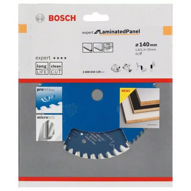 Zāģa asmens ripzāģim Bosch 2 608 644 126 14 cm laminētam panelim
