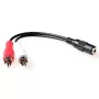 ACT 0,15 m audio savienojuma kabelis 1x 3,5 mm ligzda vīrišķā uz 2x RCA vīrišķais