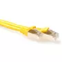 ACT Yellow 0,5 m LSZH SFTP CAT6A savienojuma kabelis ar snagless RJ45 savienotājiem