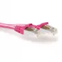 ACT Pink 25 m LSZH SFTP CAT6A savienojuma kabelis ar aizsargātiem RJ-45 savienotājiem
