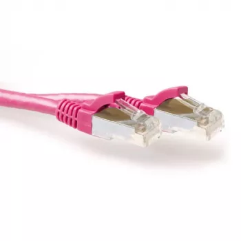 ACT Pink 30 m LSZH SFTP CAT6A patch kabelis, bezķēdes, ar RJ45 savienotājiem