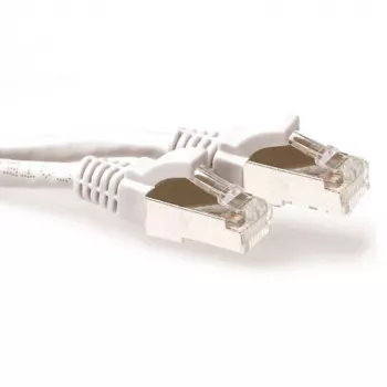 ACT White 3m LSZH SFTP CAT6A savienojuma kabelis ar aizsargātiem RJ45 savienotājiem