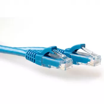 ACT Blue 7 m U/UTP CAT6A savienojuma kabelis ar RJ45 savienotājiem, bezķēdes