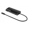 Manhattan USB-C Doks/Hubs ar karšu lasītāju, Porti (x6): Ethernet, HDMI, USB-A (x3) un USB-C, ar Power Delivery (100W) uz USB-C portu, Universāls visām ierīcēm, Alumīnijs