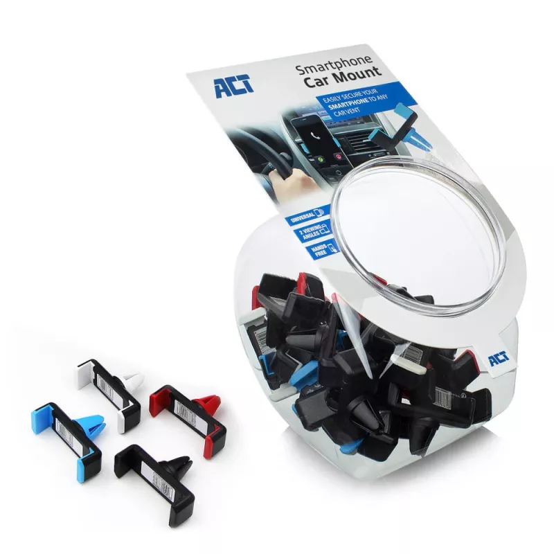 Pasīvais turētājs ACT Smartphone car mount AC9000 gaisa ventilācijas metāla klips