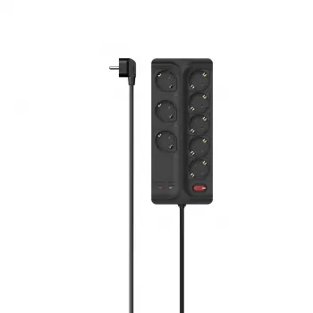 Hama 00223162 pagarinātājs 1.5 m 8 kontaktligzdas Iekštelpām Melns
