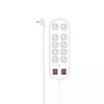 Hama 00223163 pagarinātājs 2 m 10 kontaktligzdas Balts