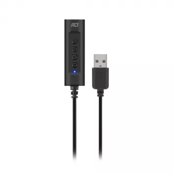 ACT AC9360 ārējā skaņas karte USB 3.5 mm austiņu pieslēgums 4 pogas
