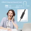 ACT AC9360 ārējā skaņas karte USB 3.5 mm austiņu pieslēgums 4 pogas
