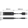 ACT AC9360 ārējā skaņas karte USB 3.5 mm austiņu pieslēgums 4 pogas