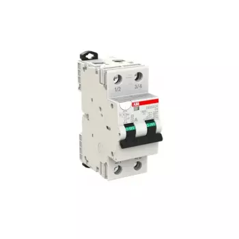 ABB DS202CR B16 A30 kombinētais automātiskais slēdzis ar noplūdes aizsardzību — B tips, A tipa noplūde, 16 A, 4000 V, 36×72×86 mm