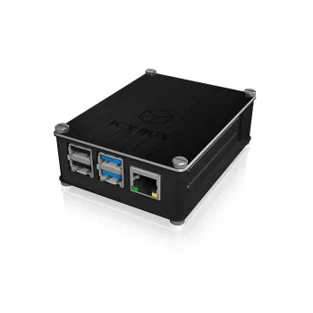 ICY BOX IB-RP110 korpuss Raspberry Pi 4, melns