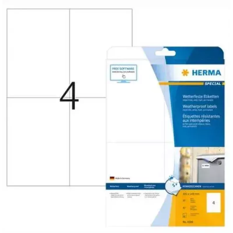 Pašlīmējošā etiķete Taisnstūris HERMA 4598