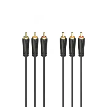 Hama 00205150 audio kabelis 1.5 m 3 x RCA Melns