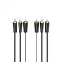 Hama 00205150 audio kabelis 1.5 m 3 x RCA Melns