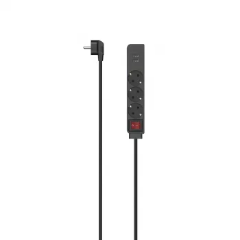 Hama 00223182 pagarinātājs 1,4 m 3 kontaktligzdas Iekštelpām Melns