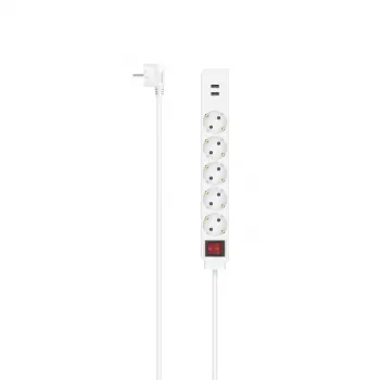 Hama 00223183 pagarinātājs 1.4 m 5 AC kontaktligzdas iekštelpām Balts