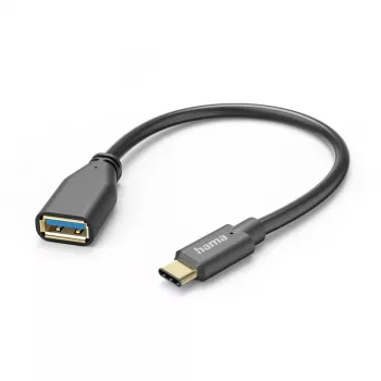Hama 00125105 USB kabelis USB 3.2 Gen 1 (3.1 Gen 1) 0.15 m USB A USB C Melns