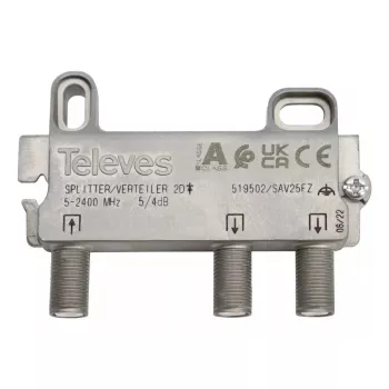 Kabeļu sadalītājs Televes 519502 Nerūsējošais tērauds 5-2400 MHz