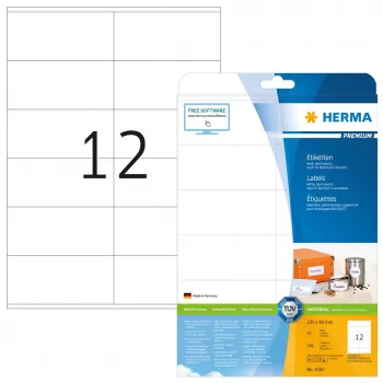 Pašlīmējošas printera uzlīmes HERMA Premium A4 105x48 mm 300 gab.