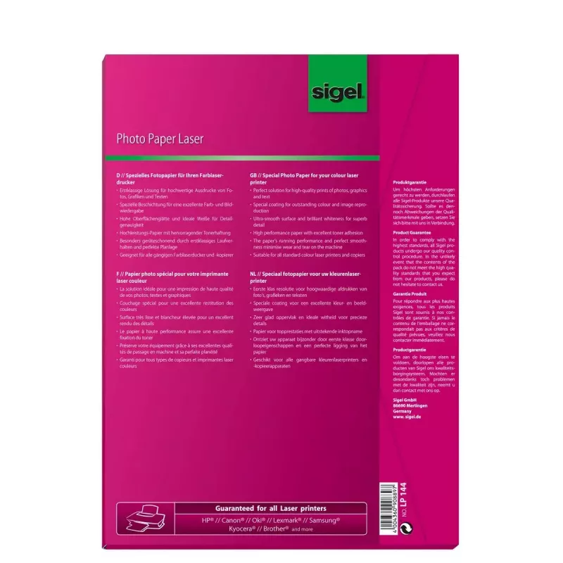 Foto papīrs Gloss Sigel LP144 A4 200g/m²