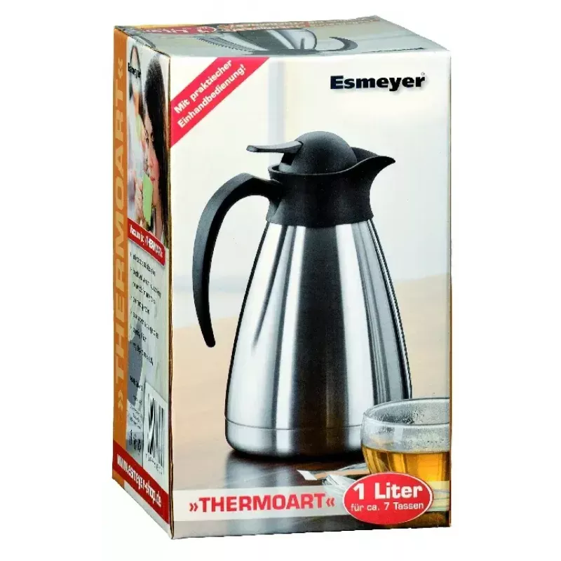 Vakuuma termoss Esmeyer THERMOART 1 L Melns Nerūsējošais tērauds