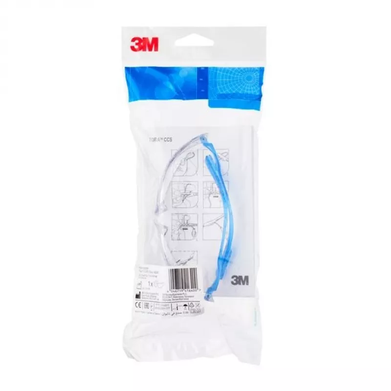 3M DE272944732 aizsargbrilles, polikarbonāts (PC), zils rāmis, 20 pāri