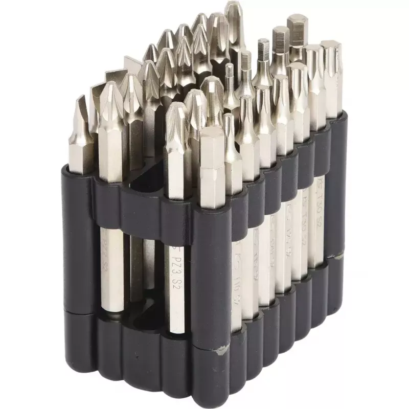 KS Tools 911.7550 Skrūvgriežu uzgaļu komplekts — 32 gab., niķelēti, 75 mm, 1/4 collas sešstūra kāts