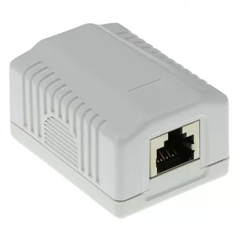 ACT FA7005 — Virsmas montāžas ekranēta kontaktligzdu kārba, 1 ports, Cat6A