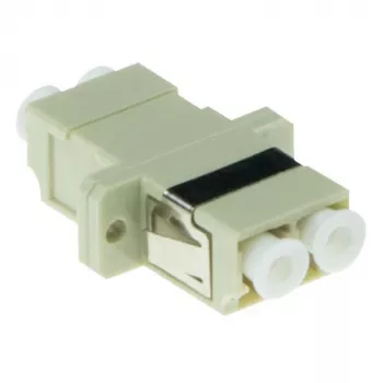 ACT Šķiedru optikas LC duplekss adapteris multimode OM1/OM2 atloks, LC/LC, Ziloņkaula, Daudzmodu, Keramikas, OM1, 1 gab.