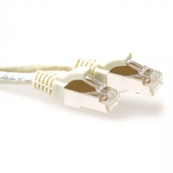 ACT Ivory 7 m LSZH SFTP CAT6A patch kabelis ar snagless RJ45 savienotājiem