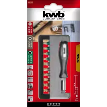 Bit Box KWB TITAN handy 154010 komplekts blistera iepakojumā